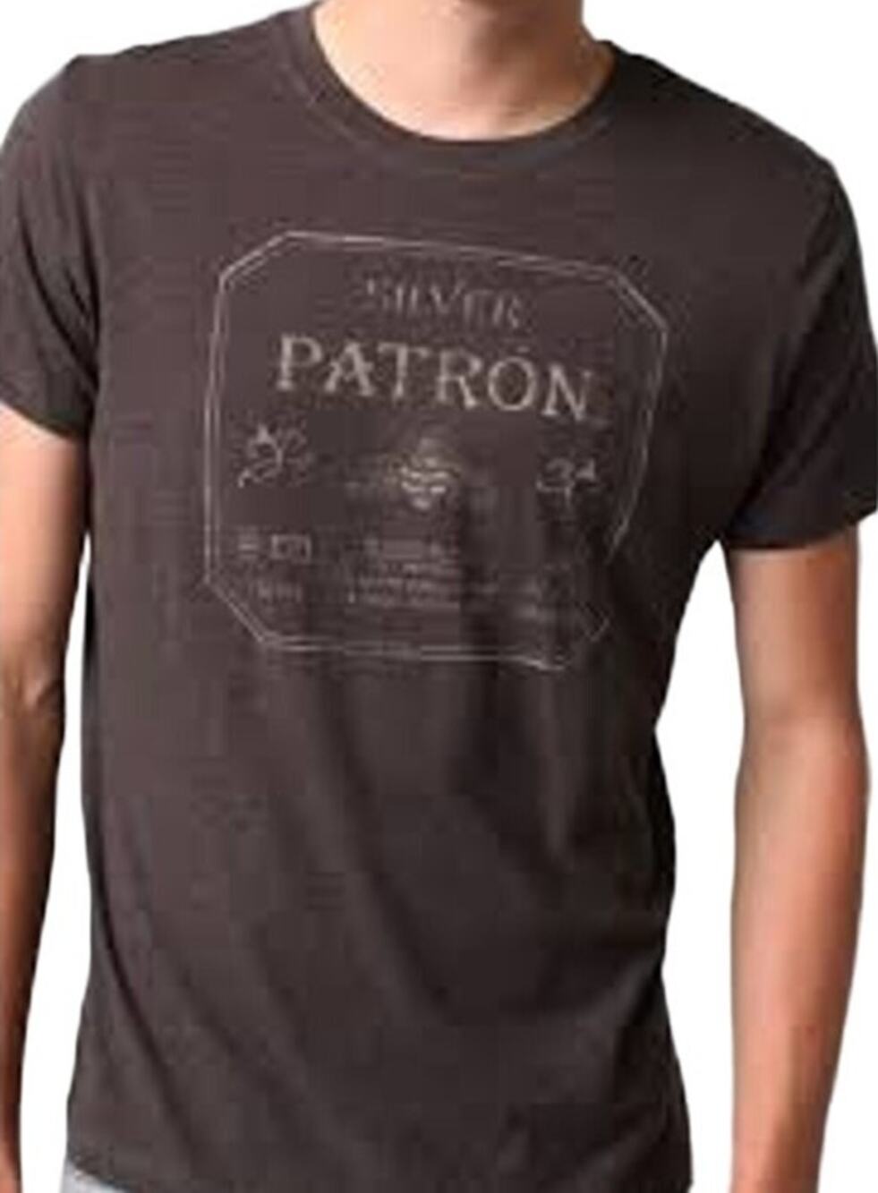 Patron Silver Collection T-shirt Burnout 100% Cotton Crew Neck Gray Medium